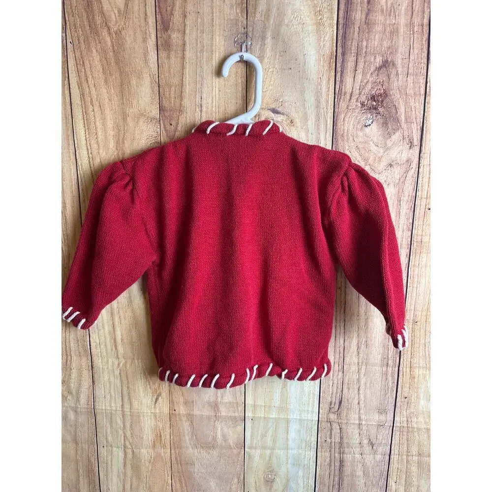 Vintage Oshkosh B'Gosh Christmas Knit Sweater Girl's Size 4T